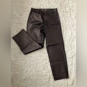 Old Navy Metallic Black Straight-Leg Jeans